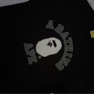 Bape Black Tee with White Logo